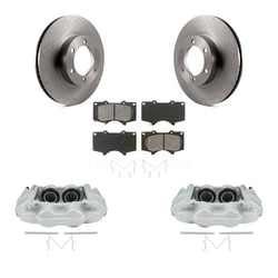 Front Disc Brake Caliper Rotors And Semi-Metallic Pads Kit For 2003-2009 Lexus GX470 KC8-100122S
