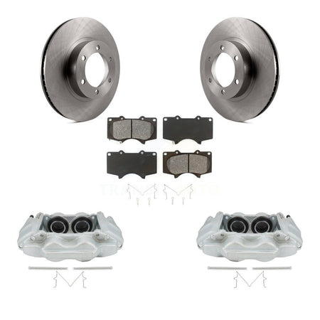 Front Disc Brake Caliper Rotors And Semi-Metallic Pads Kit For 2003-2009 Lexus GX470 KC8-100122S by Transit Auto