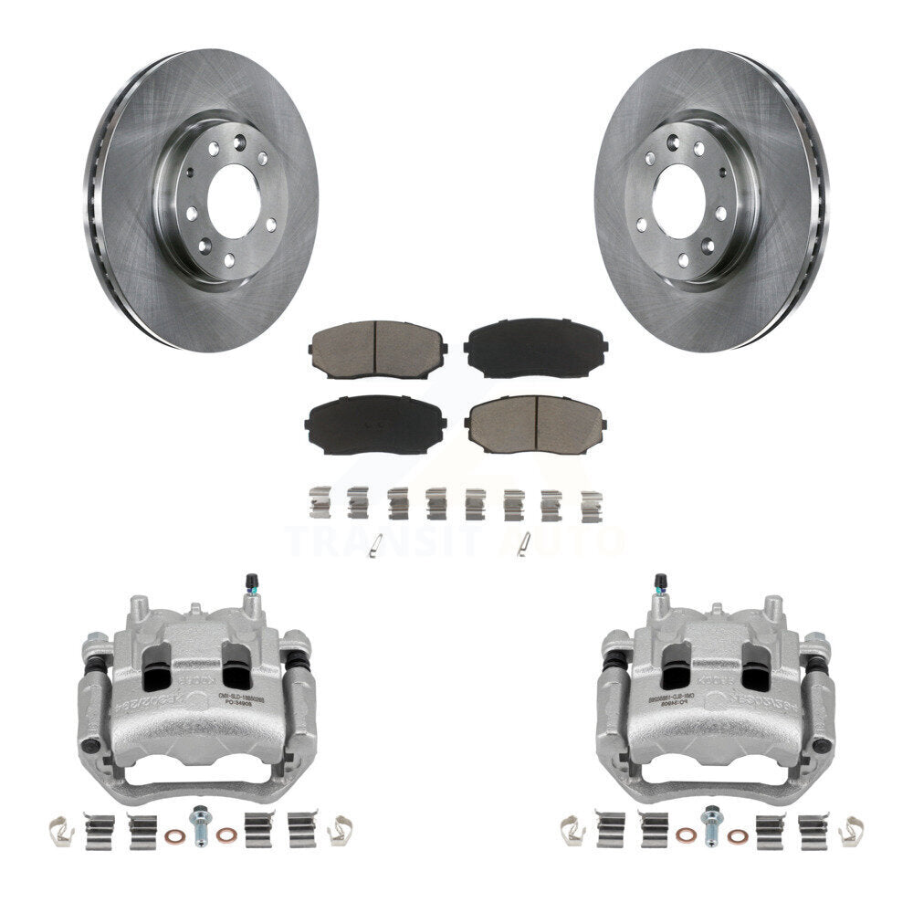 Front Disc Brake Caliper Rotors And Ceramic Pads Kit For Mazda CX-7 Ford Edge KC8-100123C