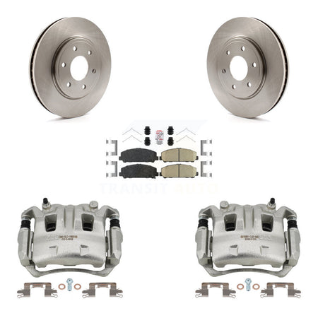 Front Disc Brake Caliper Rotors And Ceramic Pads Kit For Suzuki Equator KC8-100123N