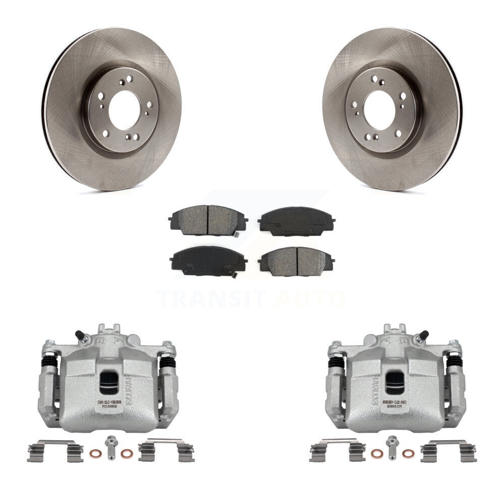 Front Disc Brake Caliper Rotors And Semi-Metallic Pads Kit For 2000-2009 Honda S2000 KC8-100123S