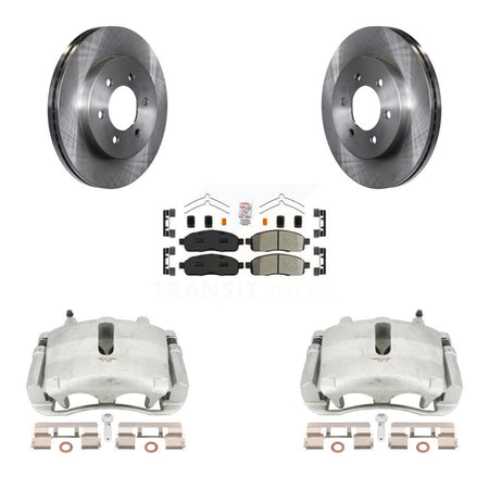 Front Disc Brake Caliper Rotors And Semi-Metallic Pads Kit For Ford F-150 Lincoln Mark LT With 6 Lug Wheels 4WD KC8-100125N by Transit Auto