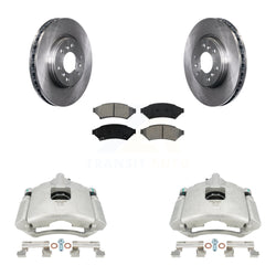 Front Disc Brake Caliper Rotors And Semi-Metallic Pads Kit For Chevrolet Uplander Buick Terraza Pontiac Montana Saturn Relay KC8-100125S