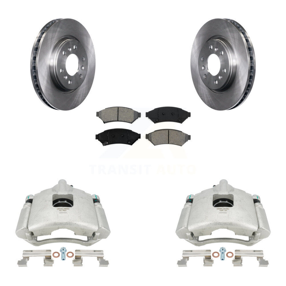 Front Disc Brake Caliper Rotors And Semi-Metallic Pads Kit For Chevrolet Uplander Buick Terraza Pontiac Montana Saturn Relay KC8-100125S by Transit Auto