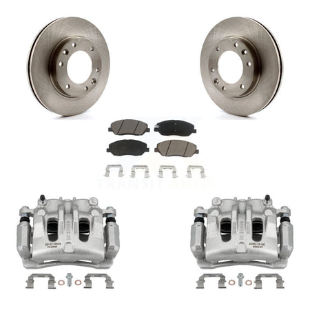 Front Disc Brake Caliper Rotors And Ceramic Pads Kit For Kia Sedona Hyundai Entourage KC8-100126C