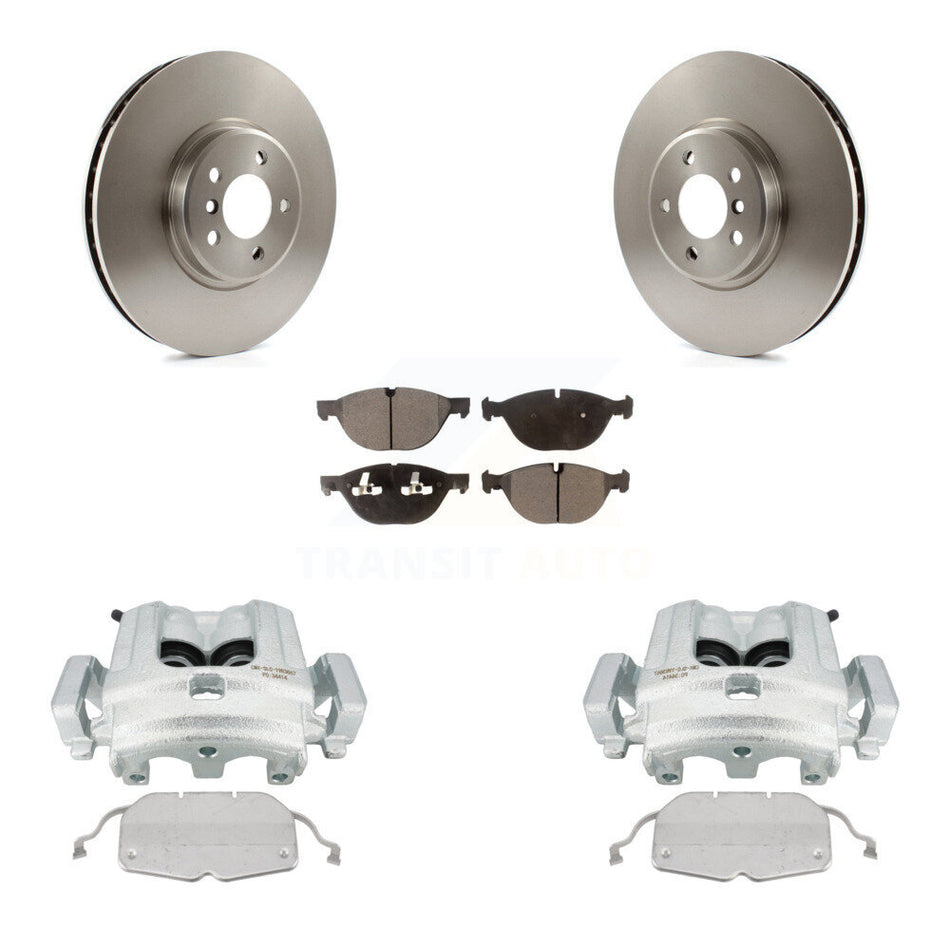 Front Disc Brake Caliper Rotors And Semi-Metallic Pads Kit For BMW X5 X6 KC8-100126P