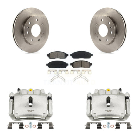 Front Brake Caliper Rotors & Semi-Metallic Pad Kit For 2009 Ford F-150 With 7 Lug Wheels KC8-100126S