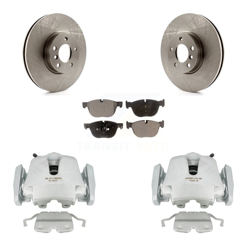 Front Disc Brake Caliper Rotors And Semi-Metallic Pads Kit For BMW X5 X6 KC8-100127P