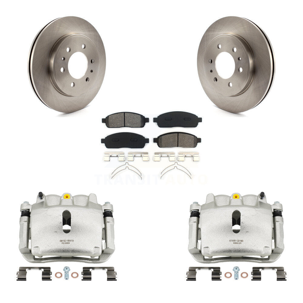 Front Brake Caliper Rotors & Semi-Metallic Pad Kit For 2009 Ford F-150 With 6 Lug Wheels KC8-100127S