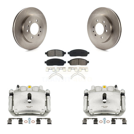 Front Brake Caliper Rotors & Semi-Metallic Pad Kit For 2009 Ford F-150 With 6 Lug Wheels KC8-100127S
