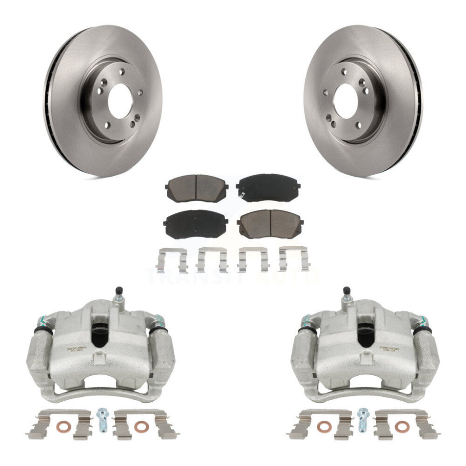 Front Disc Brake Caliper Rotors And Ceramic Pads Kit For Hyundai Tucson Kia Sportage KC8-100128C