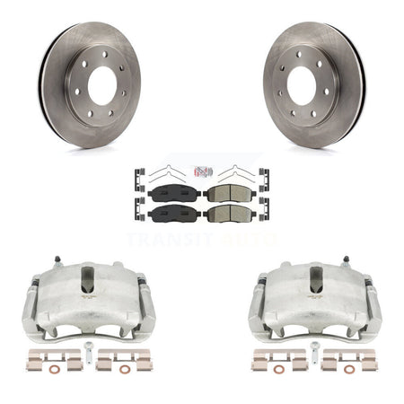 Front Disc Brake Caliper Rotors And Semi-Metallic Pads Kit For 2004 Ford F-150 4WD With 7 Lug Wheels 11th Digit Of Vin Is C KC8-100128N by Transit Auto