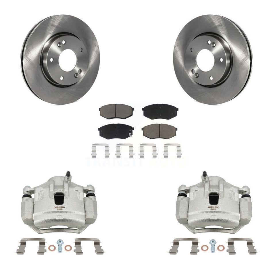 Front Disc Brake Caliper Rotors And Ceramic Pads Kit For Hyundai Tucson Kia Sportage FWD KC8-100129C
