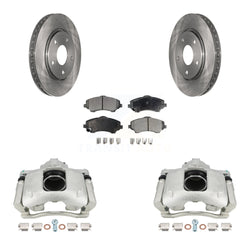 Front Disc Brake Caliper Rotors And Semi-Metallic Pads Kit For 2009-2011 Dodge Journey KC8-100129P
