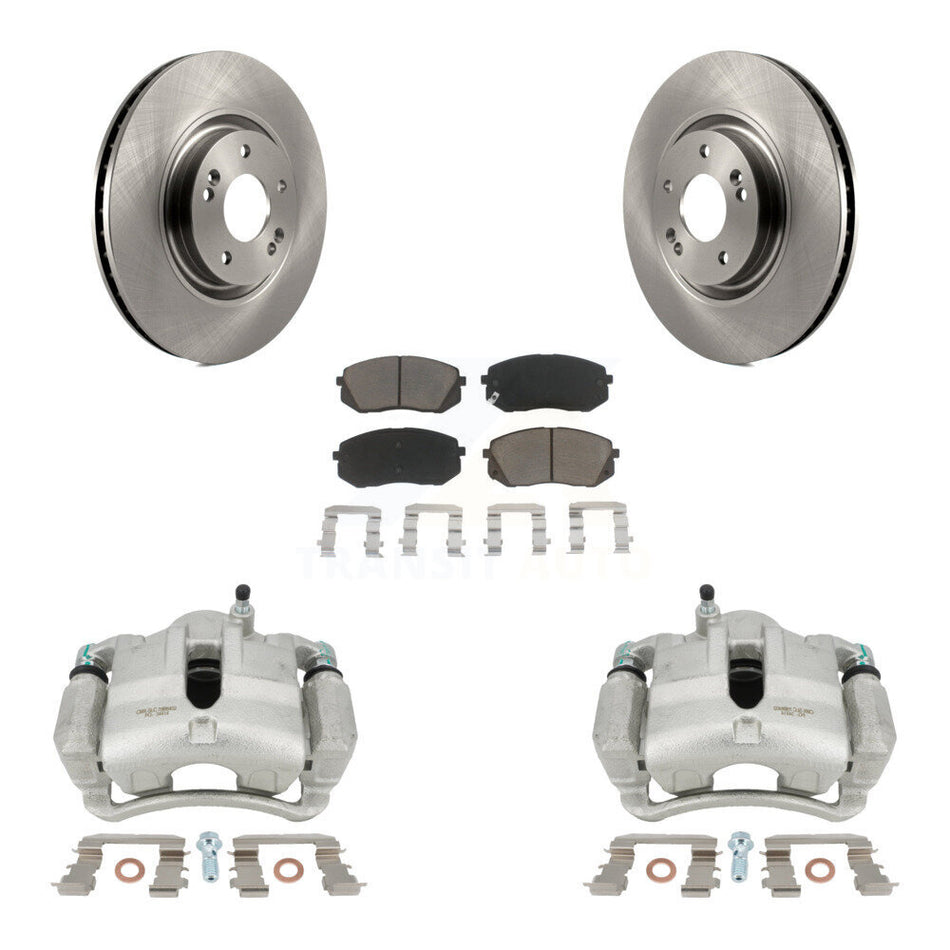 Front Disc Brake Caliper Rotors And Ceramic Pads Kit For 2015 Hyundai Tucson FUEL CELL EV (FCEV) engine KC8-100130C