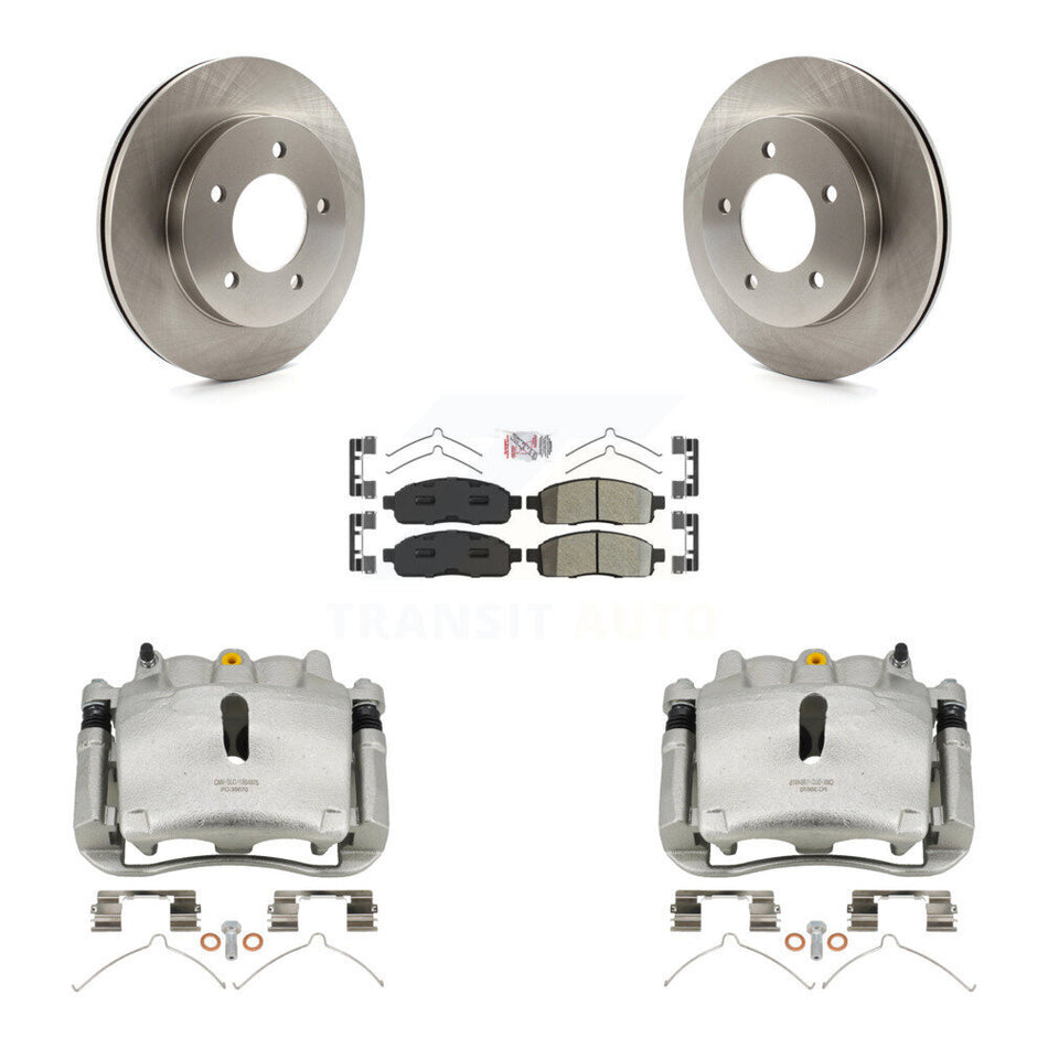 Front Disc Brake Caliper Rotors And Semi-Metallic Pads Kit For 2004 Ford F-150 4WD With 5 Lug Wheels KC8-100130N