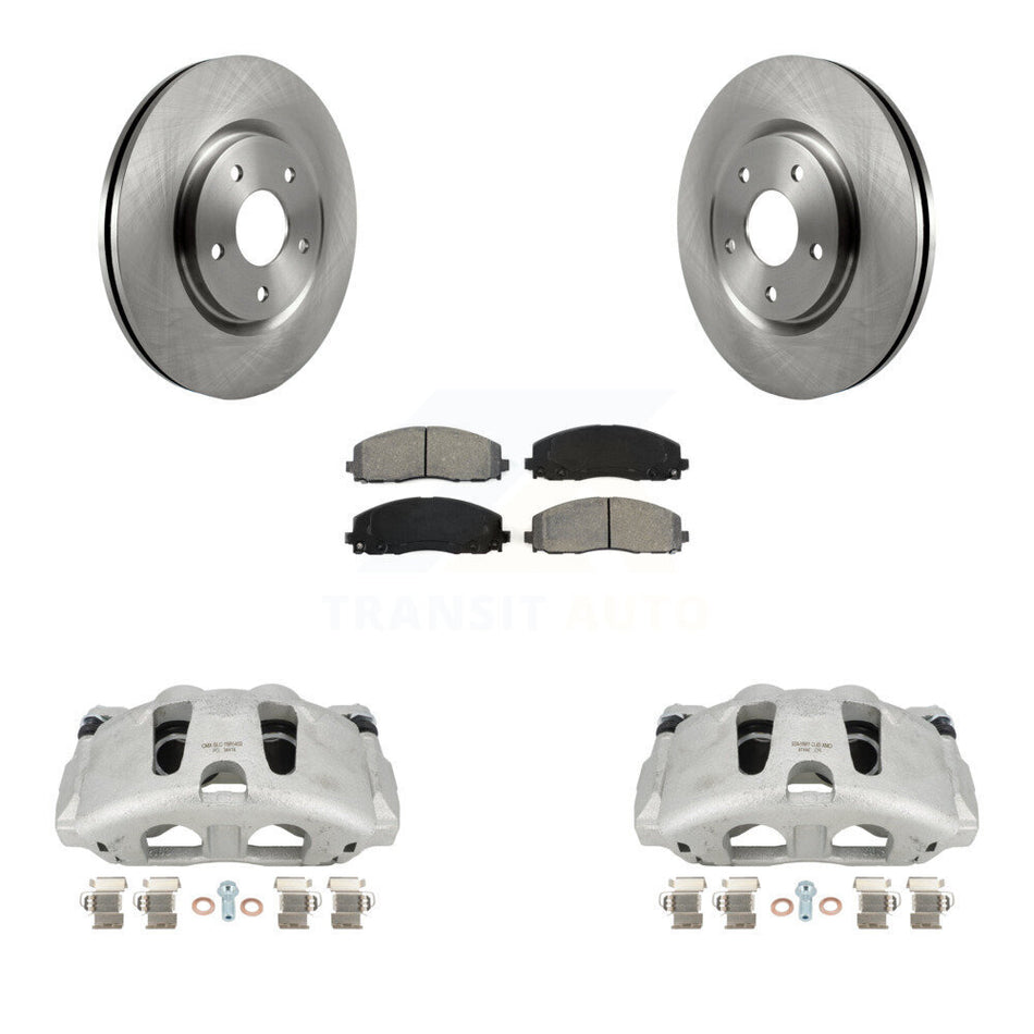 Front Disc Brake Caliper Rotors And Semi-Metallic Pads Kit For Dodge Grand Caravan Chrysler Pacifica Voyager KC8-100131S by Transit Auto