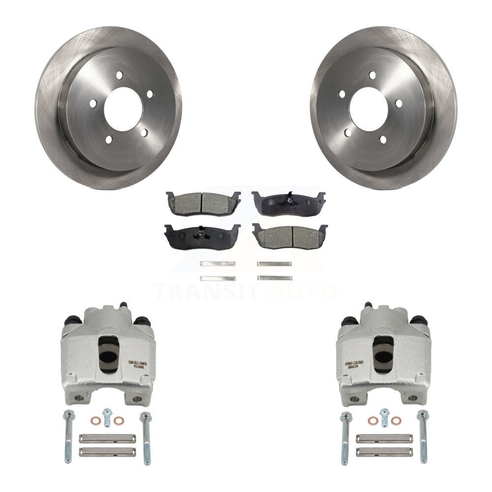 Rear Disc Brake Caliper Rotors And Ceramic Pads Kit For Lincoln Blackwood KC8-100131T
