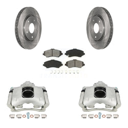 Front Disc Brake Caliper Rotors And Semi-Metallic Pads Kit For 2009-2011 Dodge Journey KC8-100132S