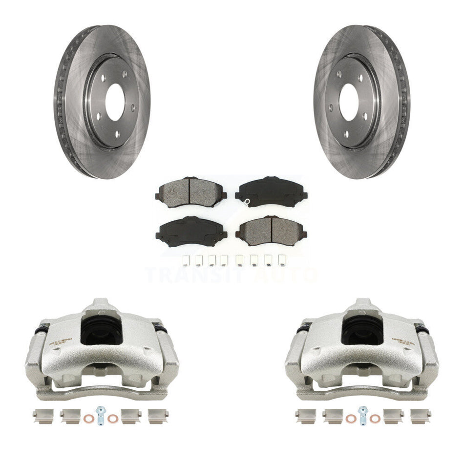 Front Disc Brake Caliper Rotors And Semi-Metallic Pads Kit For 2009-2011 Dodge Journey KC8-100132S