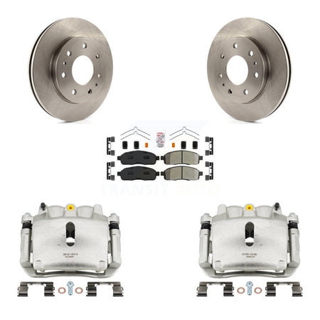 Front Brake Caliper Rotors & Semi-Metallic Pad Kit For 2009 Ford F-150 With 7 Lug Wheels KC8-100133N