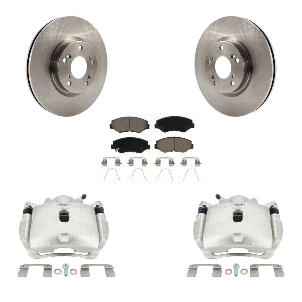 Front Disc Brake Caliper Rotors And Ceramic Pads Kit For Honda Civic Acura ILX KC8-100135C