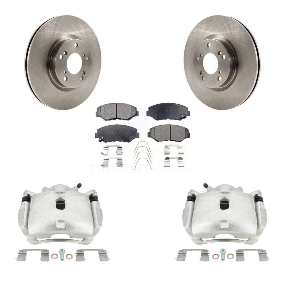 Front Disc Brake Caliper Rotors And Semi-Metallic Pads Kit For Honda Civic Acura ILX KC8-100137P