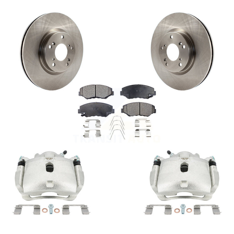 Front Disc Brake Caliper Rotors And Semi-Metallic Pads Kit For Honda Civic Acura ILX KC8-100137P