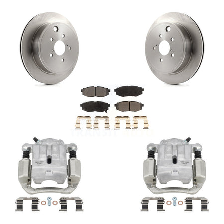 Rear Disc Brake Caliper Rotors And Ceramic Pads Kit For Subaru Outback Legacy KC8-100138T