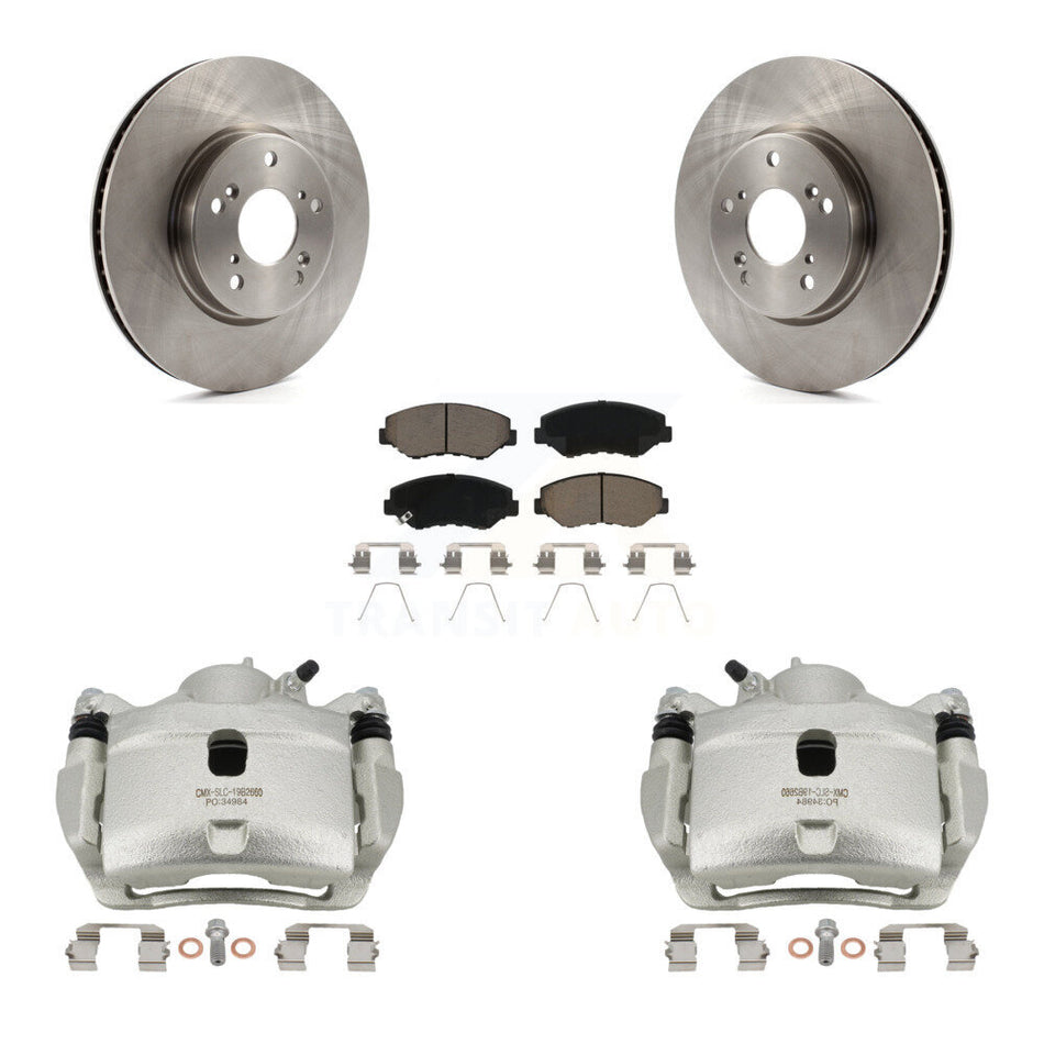 Front Disc Brake Caliper Rotors And Ceramic Pads Kit For Honda Civic KC8-100139C
