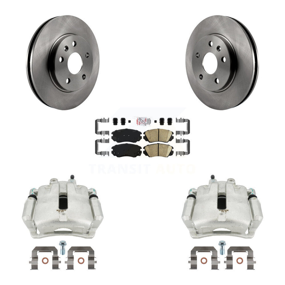 Front Disc Brake Caliper Rotors And Ceramic Pads Kit For Chevrolet Malibu Buick LaCrosse Regal Limited KC8-100140N by Transit Auto