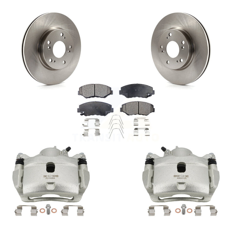 Front Disc Brake Caliper Rotors And Semi-Metallic Pads Kit For 2013 Acura ILX 2.0L KC8-100140P
