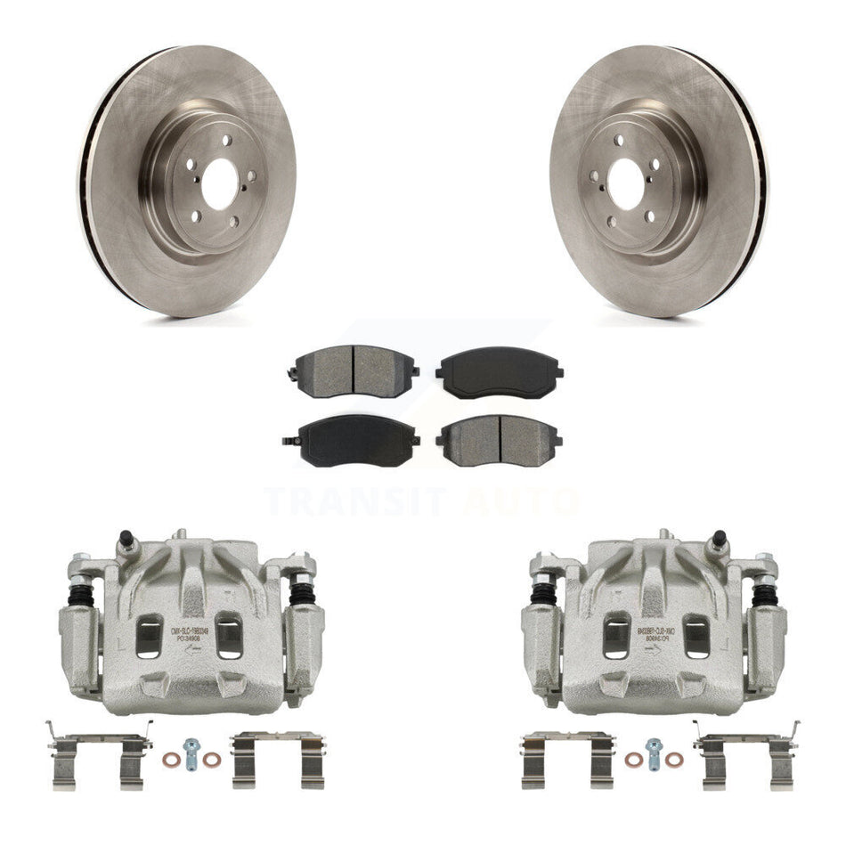 Front Disc Brake Caliper Rotors And Semi-Metallic Pads Kit For Subaru Legacy KC8-100140S