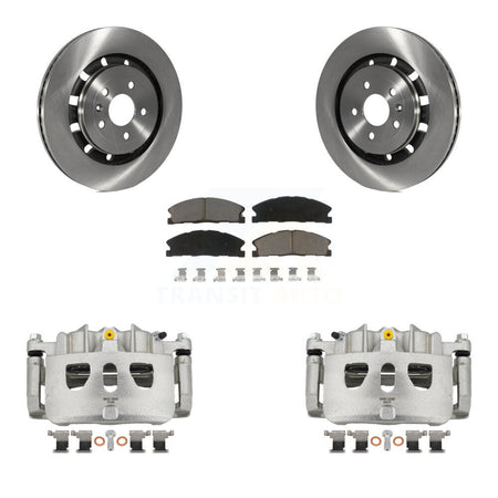 Front Brake Caliper Rotor & Ceramic Pad Kit For Ford Explorer Flex Taurus Police Utility KC8-100142C
