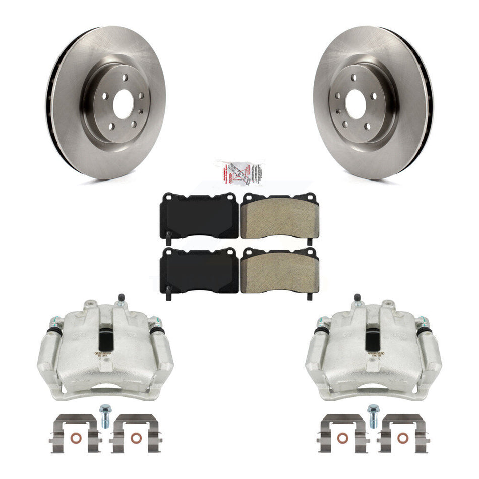 Front Disc Brake Caliper Rotors And Semi-Metallic Pads Kit For 2012-2013 Buick Regal 2.4L With Brembo Calipers KC8-100143N