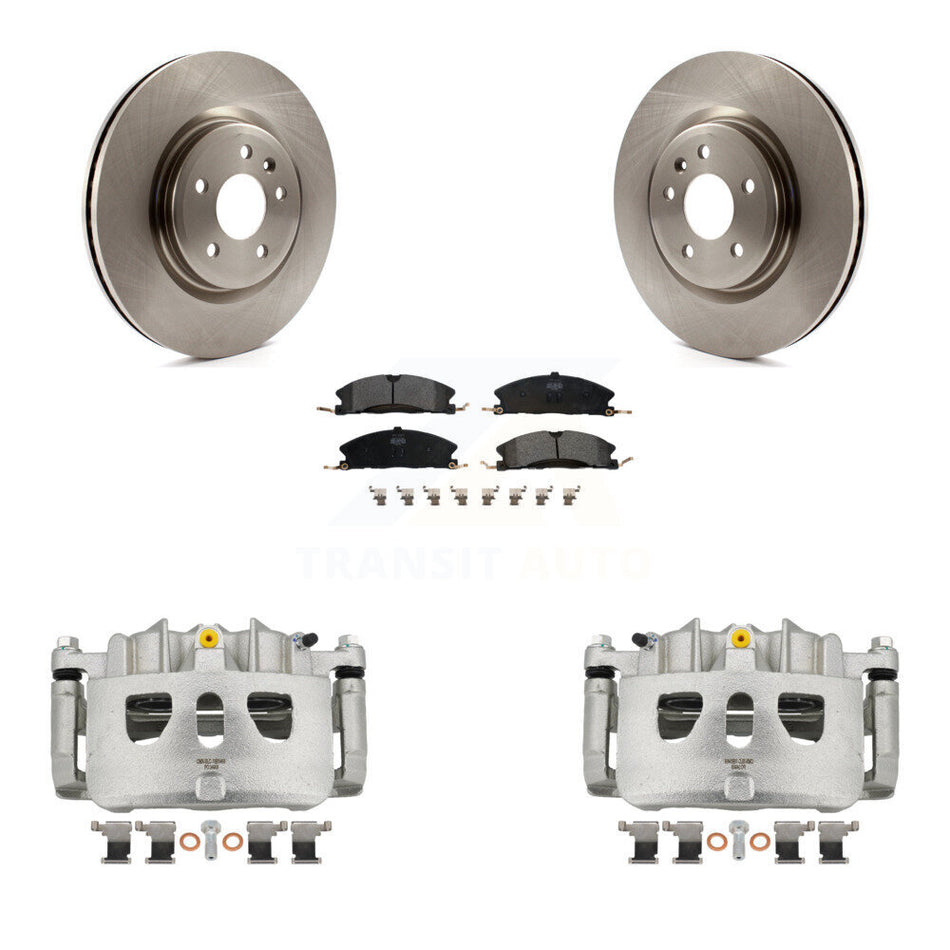 Front Brake Caliper Rotor Semi-Metallic Pad Kit For Ford Explorer With Heavy Duty Brakes KC8-100143P