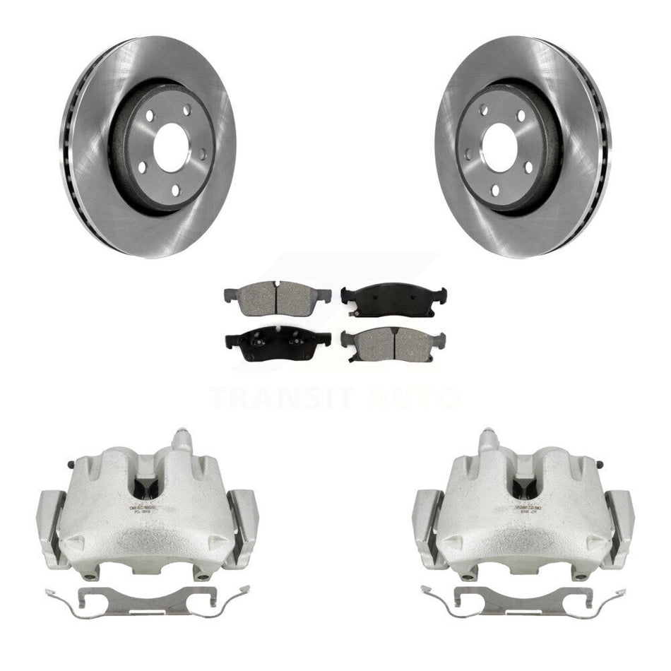 Front Disc Brake Caliper Rotors And Semi-Metallic Pads Kit For Jeep Grand Cherokee Dodge Durango KC8-100144S