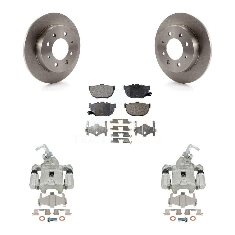 Rear Disc Brake Caliper Rotors And Ceramic Pads Kit For Kia Spectra Spectra5 KC8-100144T by Transit Auto