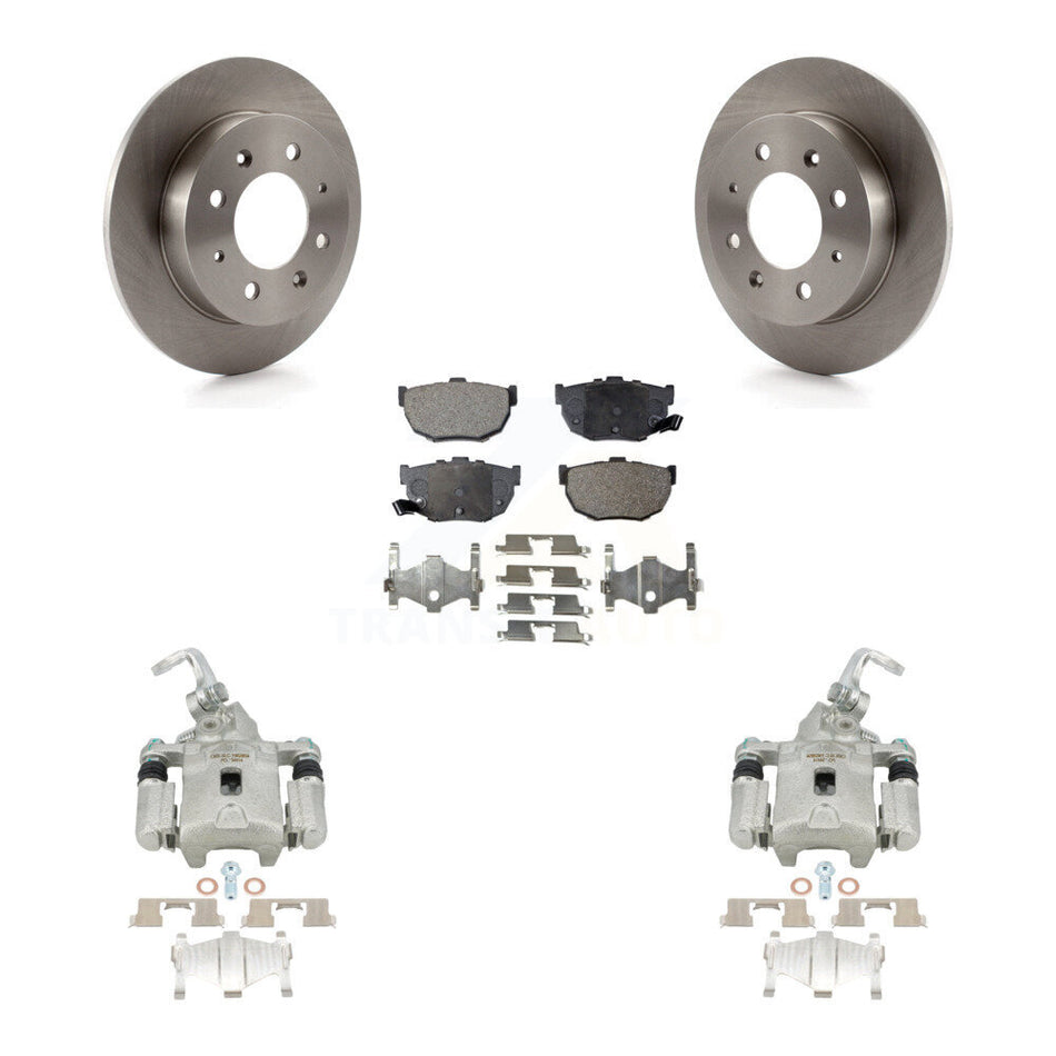 Rear Disc Brake Caliper Rotors And Ceramic Pads Kit For Kia Spectra Spectra5 KC8-100145T by Transit Auto