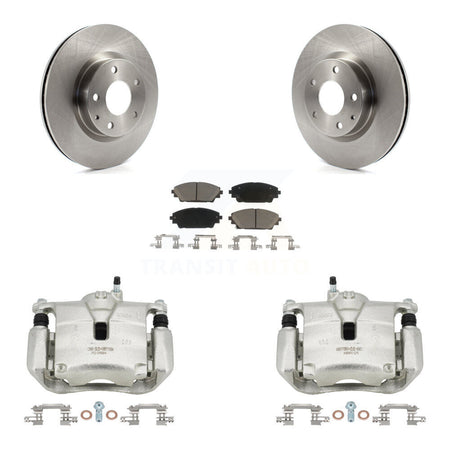 Front Disc Brake Caliper Rotors And Ceramic Pads Kit For 2016-2018 Mazda CX-3 AWD KC8-100146C