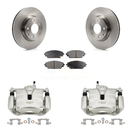 Front Disc Brake Caliper Rotors And Semi-Metallic Pads Kit For Mazda 3 CX-3 Sport KC8-100147P