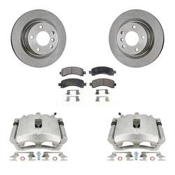Rear Disc Brake Caliper Rotors And Ceramic Pads Kit For Chevrolet Express 3500 2500 GMC Savana KC8-100147T