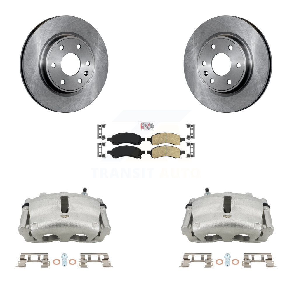 Front Brake Caliper Rotors Ceramic Pad Kit For GMC Acadia Buick Enclave Chevrolet Saturn KC8-100148N