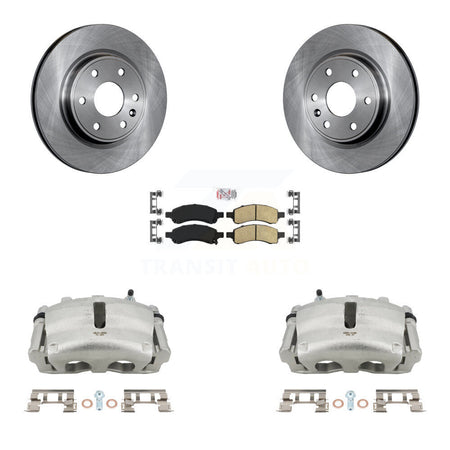 Front Brake Caliper Rotors Ceramic Pad Kit For GMC Acadia Buick Enclave Chevrolet Saturn KC8-100148N