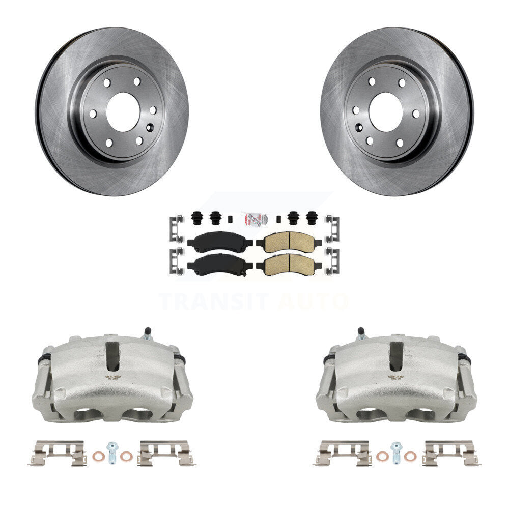 Front Brake Caliper Rotors Ceramic Pad Kit For GMC Acadia Buick Enclave Chevrolet Saturn KC8-100149N