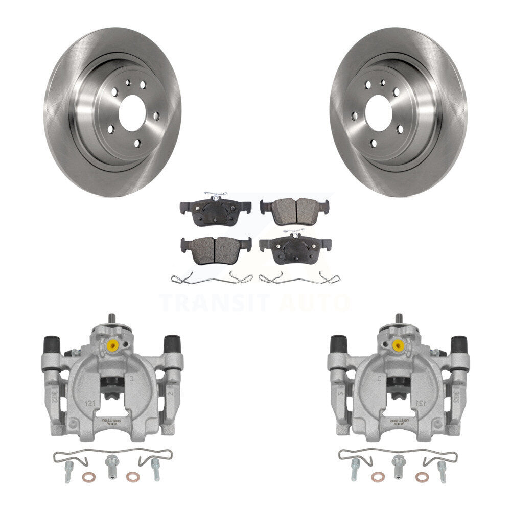 Rear Disc Brake Caliper Rotors And Ceramic Pads Kit For Ford Fusion Lincoln MKZ KC8-100150T