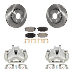Front Disc Brake Caliper Rotors And Semi-Metallic Pads Kit For Hyundai Elantra KC8-100151P
