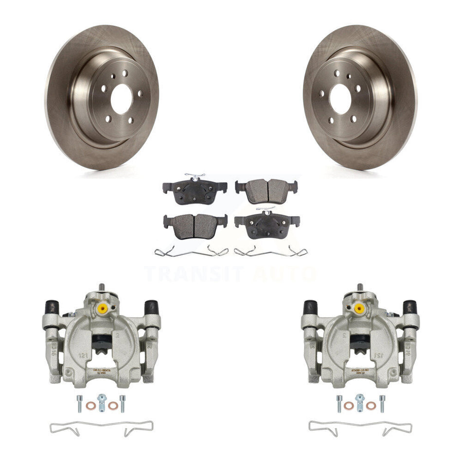 Rear Disc Brake Caliper Rotor Ceramic Pad Kit For Ford Escape Fusion Lincoln MKC MKX MKZ KC8-100151T
