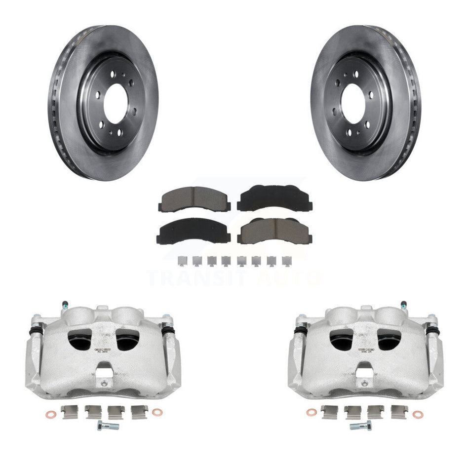 Front Disc Brake Caliper Rotors And Ceramic Pads Kit For Ford F-150 Expedition Lincoln Navigator KC8-100152C