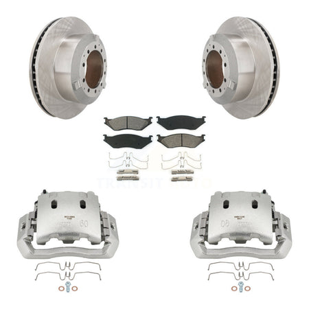 Front Disc Brake Caliper Rotors And Semi-Metallic Pads Kit For International TerraStar KC8-100152S